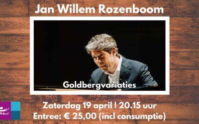 Zaterdag 19 april 2025  Jan-Willem Rozenboom – Rozenboom keert terug naar de Goldbergvariaties